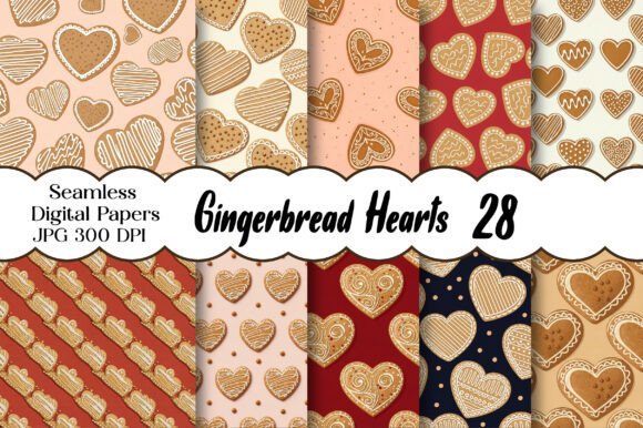 Bringing the Warmth of Holiday Baking to Life with Gingerbread Hearts Seamless Papers