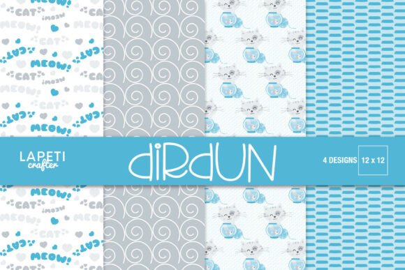 Cute Cat Digital Paper: Soft Tones for Creative Projects