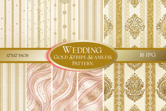 Elevate Designs with Gold Stripe Patterns