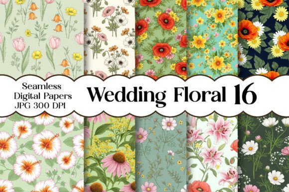 Elevate Your Wedding Designs with Seamless Wedding Floral Papers