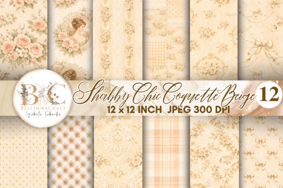 Elevating Brand Aesthetics: The Strategic Value of Shabby Chic Coquette Beige Digital Paper