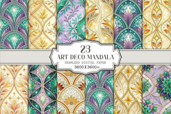 Elevating Creative Projects with the Art Deco Mandala Seamless Pattern Bundle