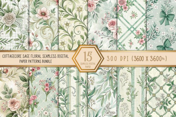 Embracing Nature: A Guide to Cottagecore Sage Floral Seamless Digital Papers