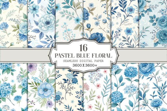 Evaluating the Pastel Blue Floral Seamless Pattern Bundle for Professional Design
