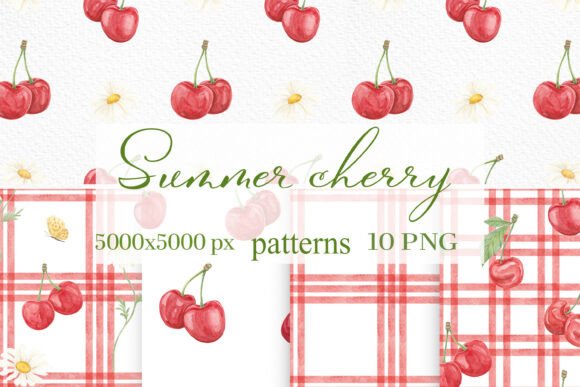 Exploring the Versatility of Watercolor Summer Cherry Daisy Pattern in Modern Design