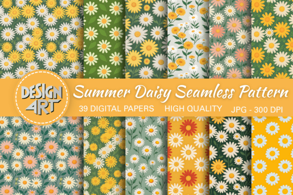 Infuse Your Projects with Sunshine: The Ultimate Summer Daisy Seamless Pattern Collection