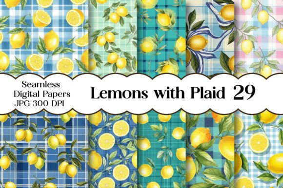 Integrating the Lemons with Plaid Seamless Pattern into Your Creative Workflow