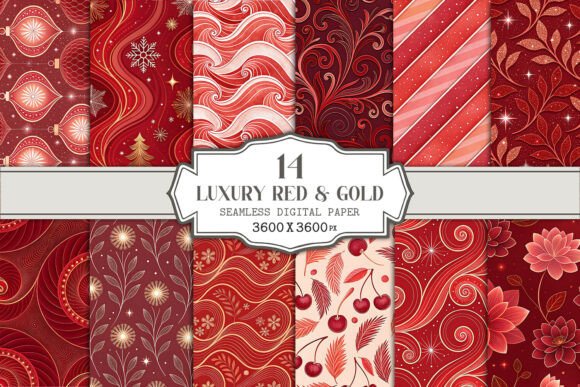 Integrating the Luxury Red Gold Seamless Pattern Bundle into Professional Creative Workflows