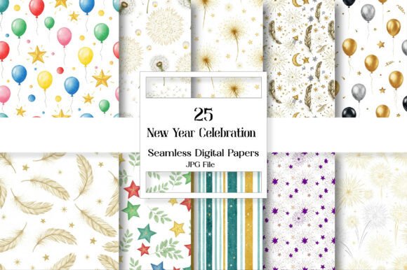 Integrating the New Year Celebration Digital Paper Set into Professional Creative Workflows