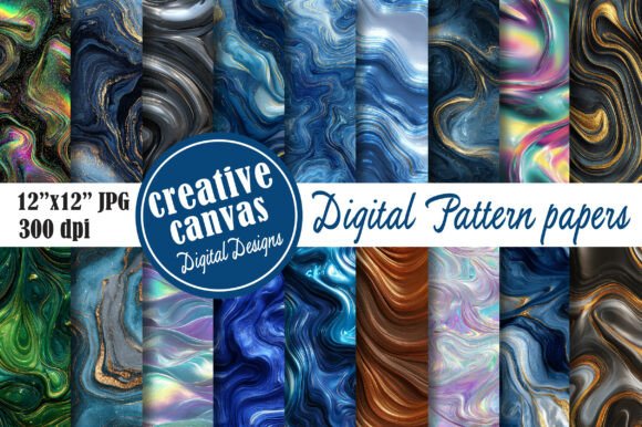 Luxury Marble Digital Paper Bundle for High-End Design