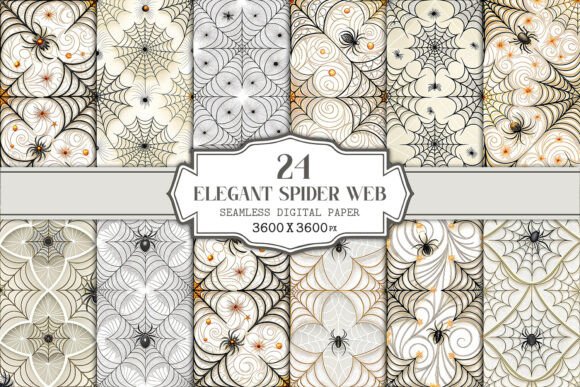 Mastering Digital Textures: The Versatility of the Elegant Spider Web Seamless Pattern Bundle