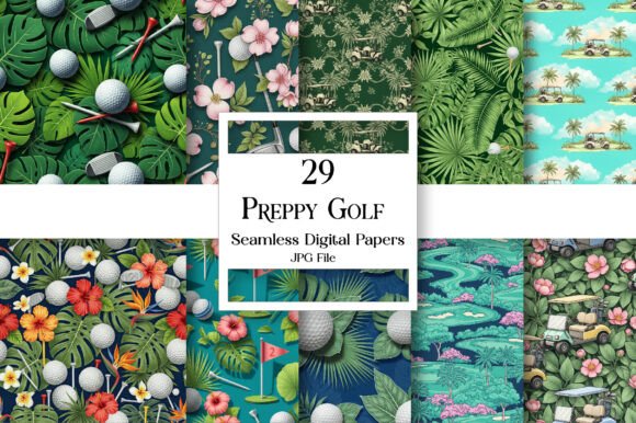 Preppy Golf Pattern: Elevate Your Designs with Sporty Elegance