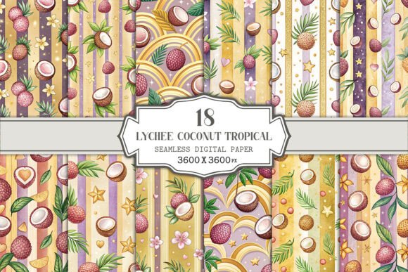 Strategic Brand Elevation with the Lychee Coconut Tropical Seamless Pattern