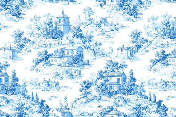 Strategic Design Decisions: Leveraging Seamless Pattern 10 Blue Toile De Jouy for Brand Longevity