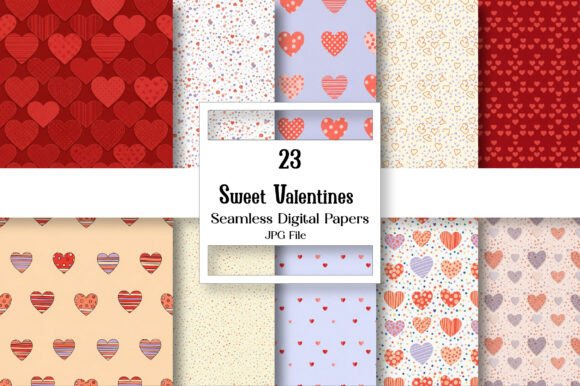 Sweet Valentines Seamless Donut Papers Guide